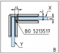 Preview: Duschtürband Santos Glas-Glas 90° für 8 - 10 mm Glasstärke